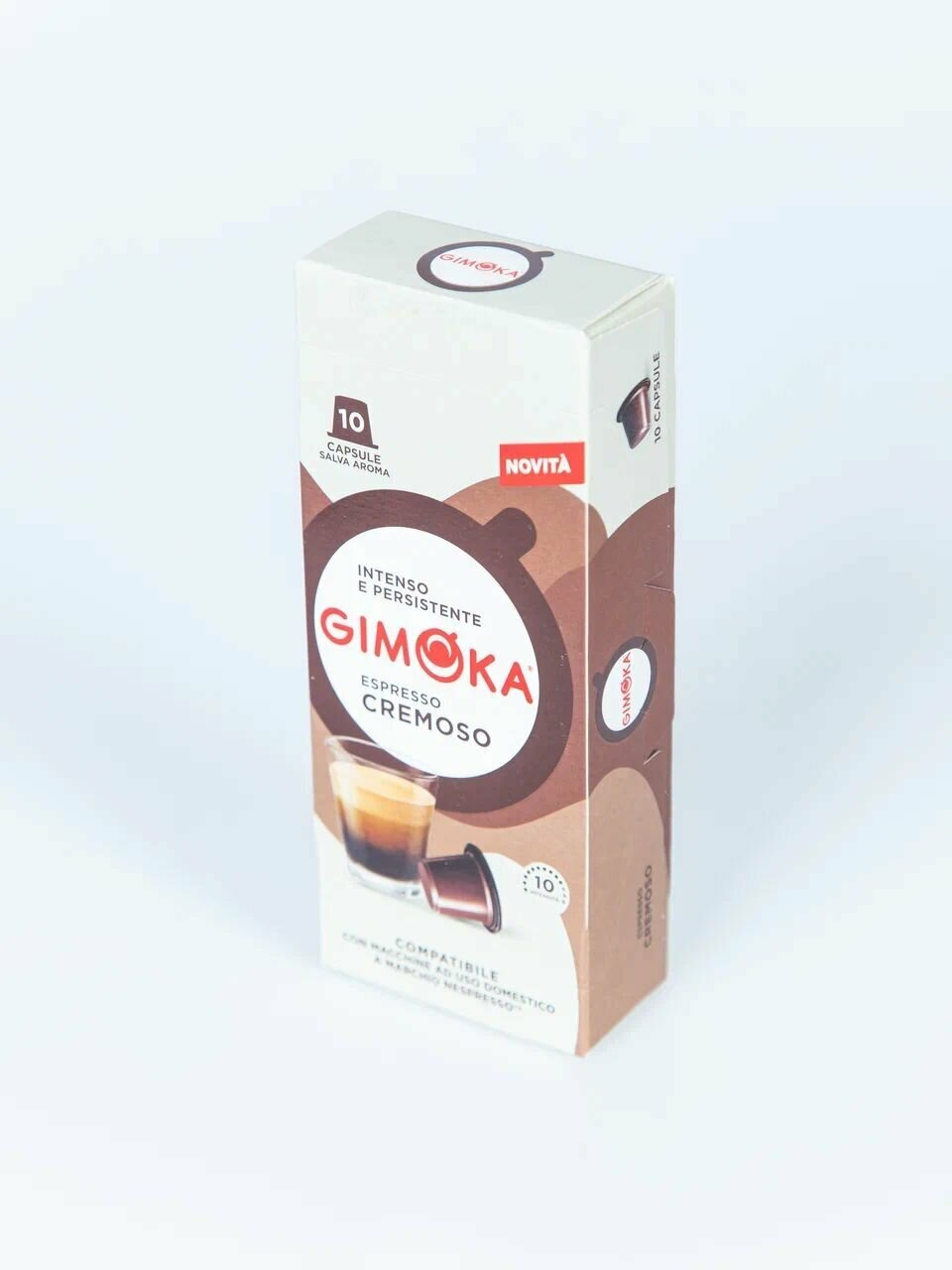 Капсулы формат Nespresso, Gimoka Cremoso, 4 упаковки по 10 капсул - фотография № 2