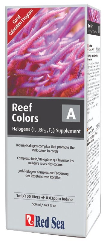 Добавка для усиления розовой пигментации кораллов Red Sea Coral Colors A, 500 мл