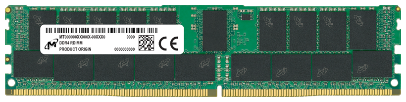 Micron 32GB Micron DDR4 3200 RDIMM Server Memory MTA36ASF4G72PZ-3G2 ECC, Reg, CL22, 1.2V, 2Gbx4, RTL {100}