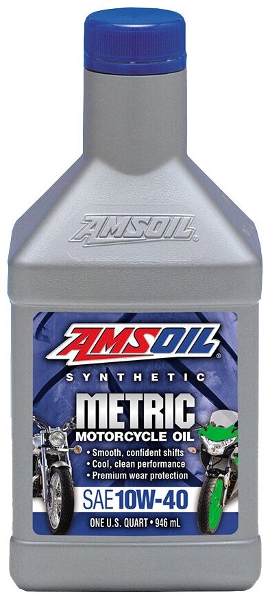 Мотоциклетное масло AMSOIL Synthetic Metric Motorcycle Oil SAE 10W-40 (0,946л)