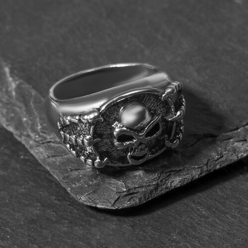 Кольцо, серебряный кольцо бижутерный сплав агат размер 18 желтый