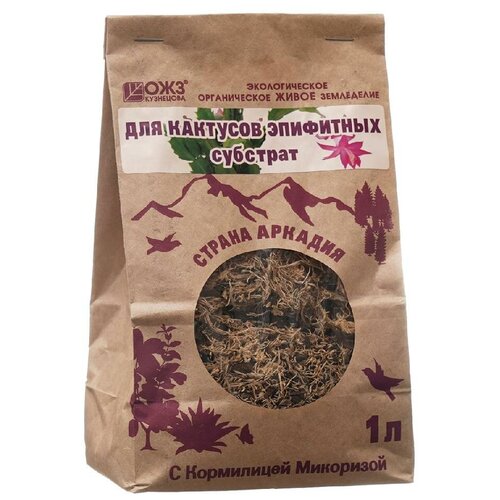 Субстрат ОЖЗ Кузнецова Страна Аркадия для эпифитных кактусов бежевый, 1 л