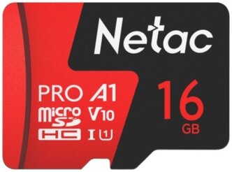 Карта памяти Netac T070480, MicroSD V10 U1 C10, 16GB + адаптер