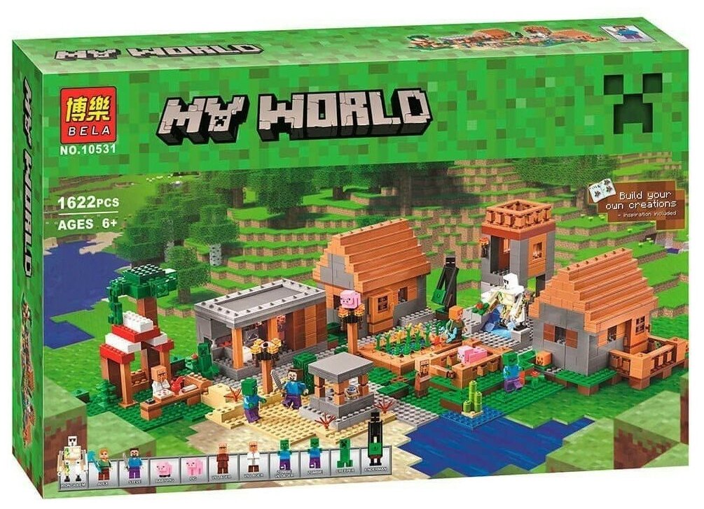 Конструктор Lari (Bela) My World 10531 Деревня, 1622 дет.