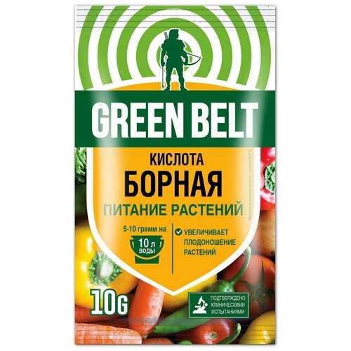 Удобрение Green Belt Кислота борная, 0.01 л, 0.01 кг, 1 уп.