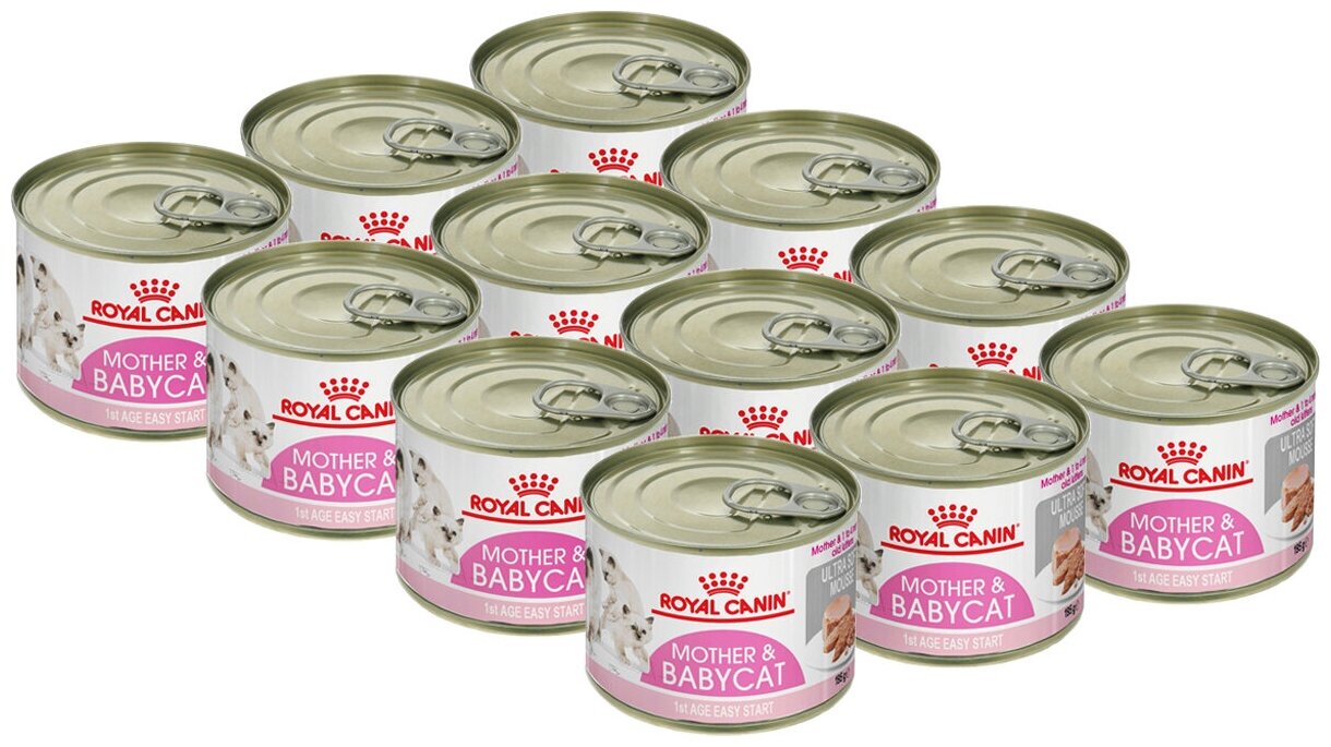 Влажный корм Royal Canin Mother & Babycat (Babycat Instinctive canned) 12 шт. х 195 г (мусс)