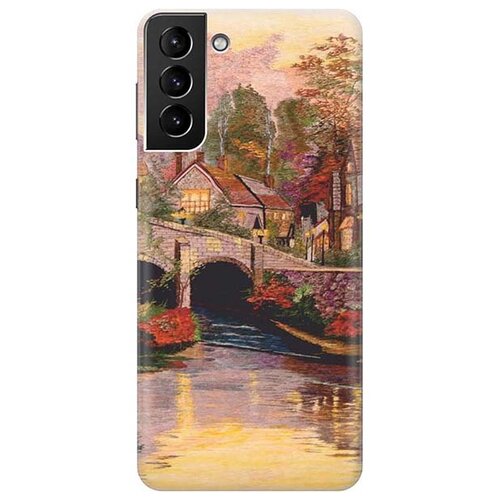 фото Чехол - накладка artcolor для samsung galaxy s21 plus с принтом "вид на живописный мост" re:pa