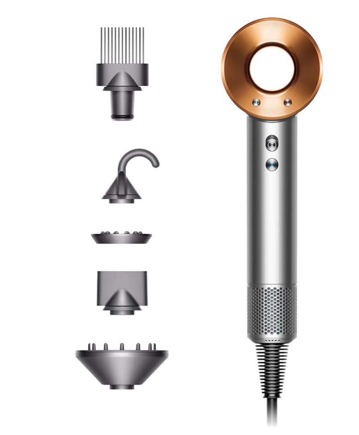 Фен Dyson Supersonic HD07 UK, bright nickel/bright copper