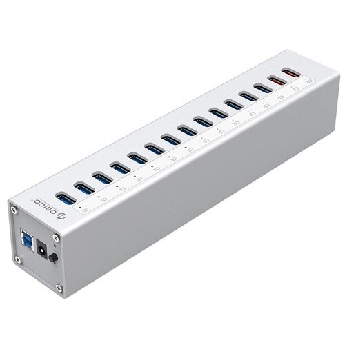 USB-концентратор 13хUSB 30 портов для подключения устройств 2хUSB 30 порта для зарядки Orico A3H13P2 серебристый ORICO-A3H13P2-SV 2639700₽