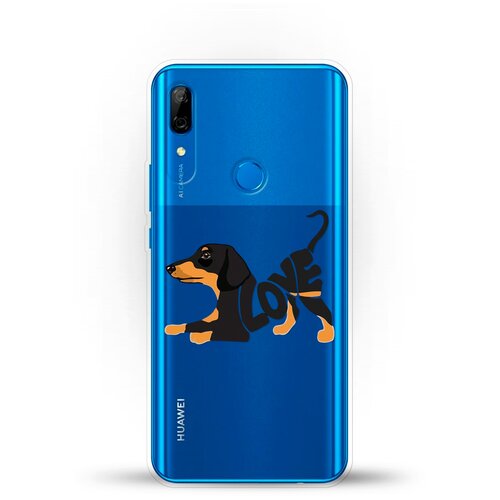 фото Силиконовый чехол такса love на huawei p smart z andy & paul