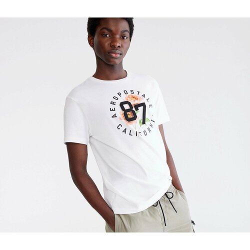 Футболка Aeropostale, хлопок, размер M, белый