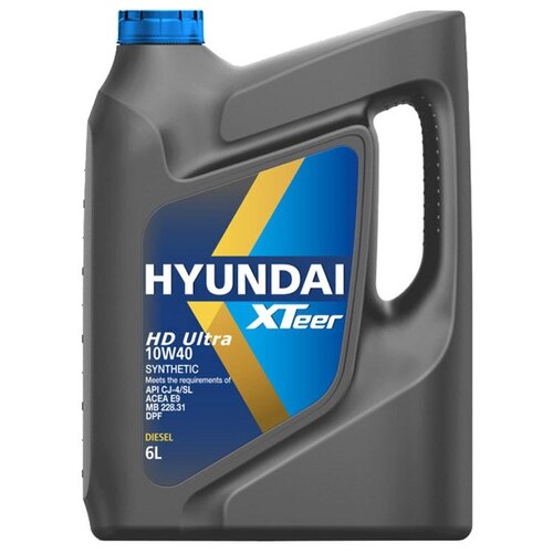 фото Синтетическое моторное масло hyundai xteer hd ultra 10w-40, 6 л
