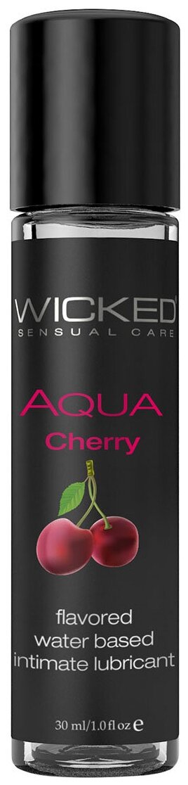 Лубрикант WICKED AQUA Cherry, со вкусом сладкой вишни, 30 мл