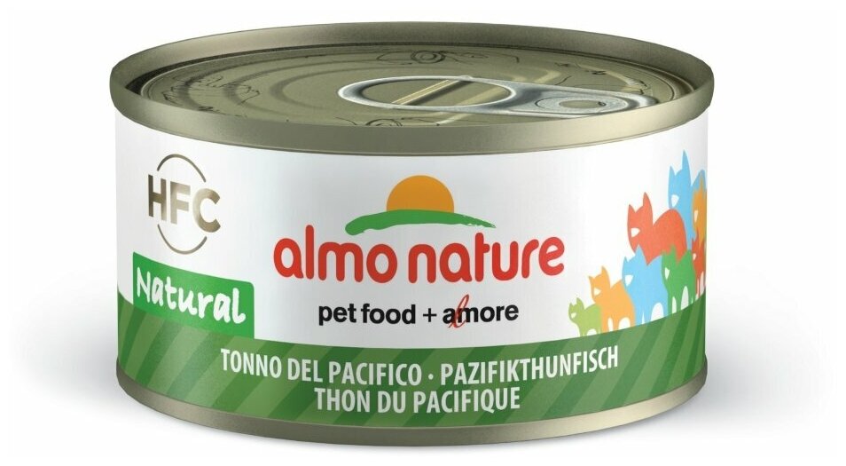 Almo Nature консервы Консервы для Кошек с Тихоокеанским Тунцом (HFC - Natural - Pacific Tuna) 9031H | Legend HFC Adult Cat Pacific Tuna 0,07 кг 20098 (2 шт) - фотография № 1