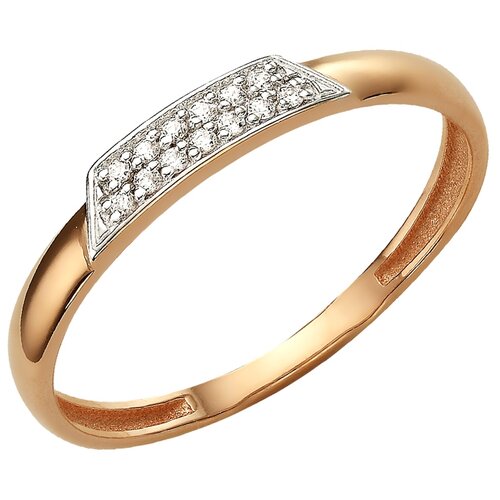 фото Сорокин золотое кольцо с фианитами 70194100, размер 14