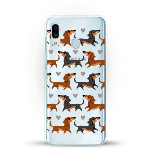 фото Силиконовый чехол таксы на samsung galaxy a30 andy & paul