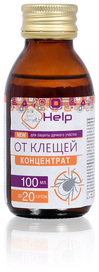 Средство от насекомых HELP Концентрат от клещей до 20 соток, инсектицидный, 100 мл 80226