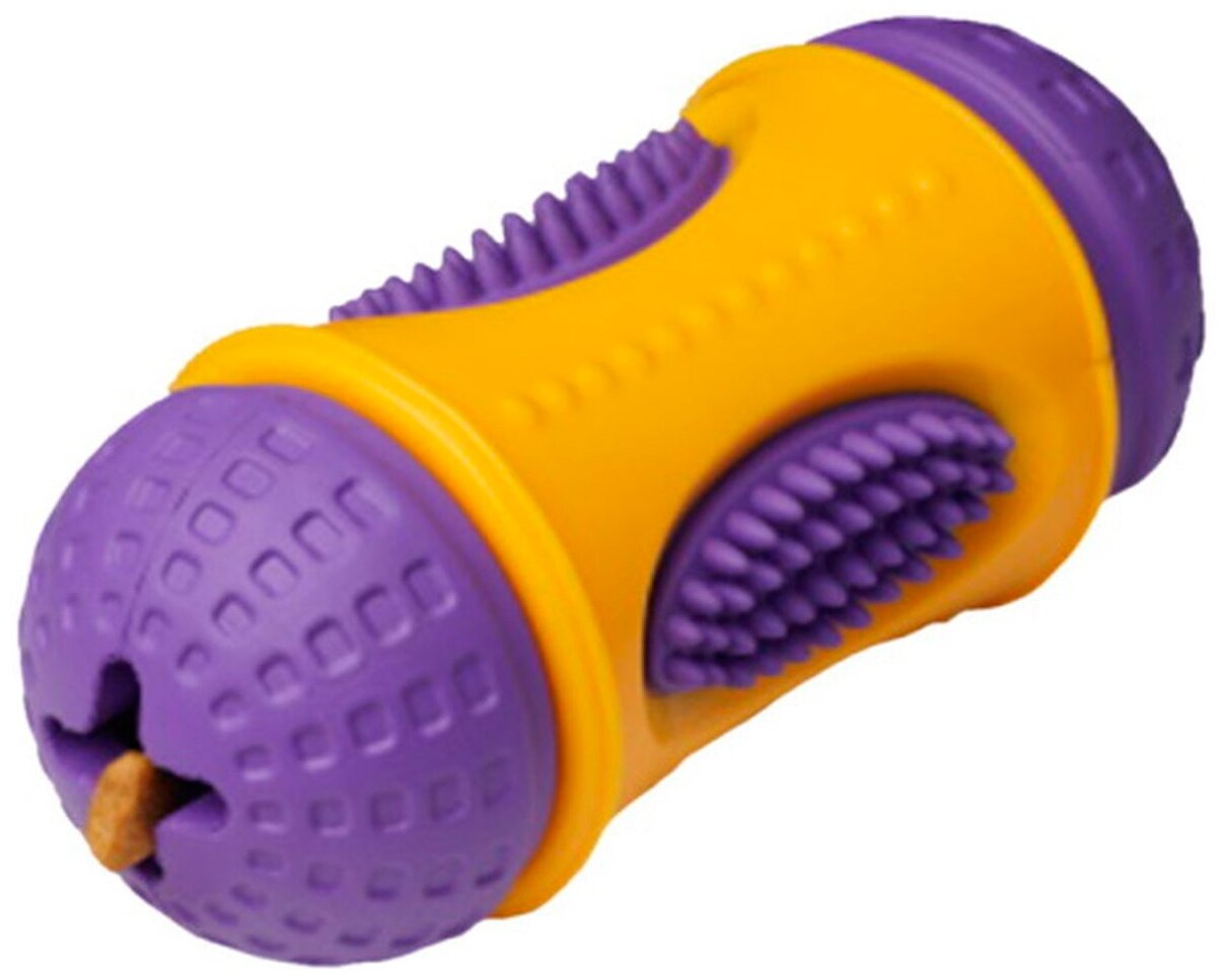 HOMEPET silver series игрушка для собак цилиндр фигурный с отверстиями для лакомств (Фиолетовый) - фото №1