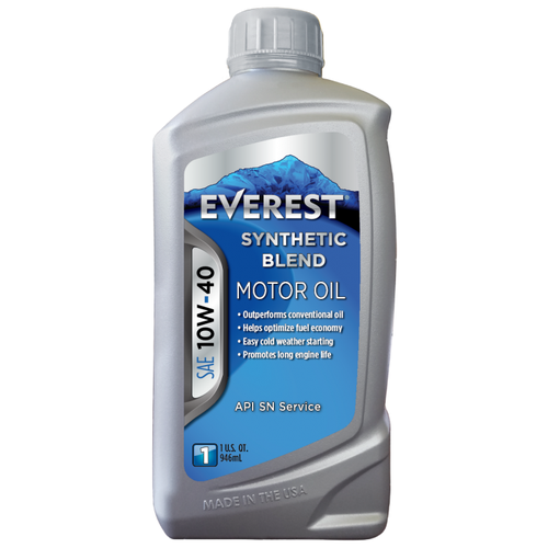 фото Синтетическое моторное масло everest 10w-40 synthetic blend, 1 л