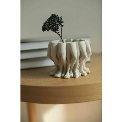 Ваза ZAVOD BETON Ноги 810 см бетон настольная белая декоратиная 650₽