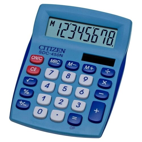Калькулятор настольный Citizen SDC-450 (8-разрядный) розовый (SDC-450NPKCFS)