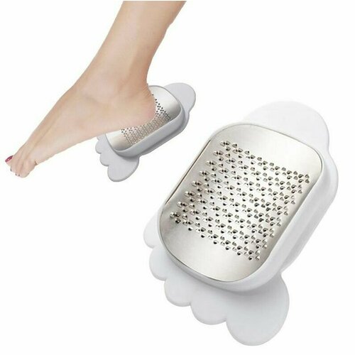 Пемза металлическая для ног / Пемза-терка для ступней, с массажным эффектом nanjibao пластиковая ванна с массажным эффектом домашние тапочки для скребок для ног для ванной обувь щетка и пемза скруббер удалить омертвев