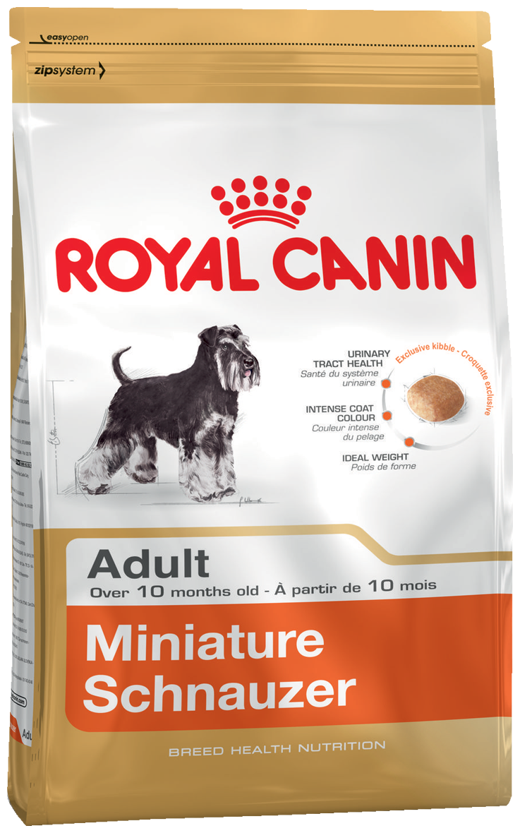 Корм для взрослых собак Royal Canin Miniature Schnauzer Adult (Миниатюрный Шнауцер Эдалт) сухой для породы Миниатюрный Шнауцер от 10 месяцев, 3 кг - фотография № 3