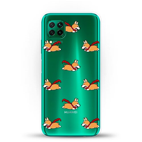 фото Силиконовый чехол корги с шарфом на huawei p40 lite andy & paul
