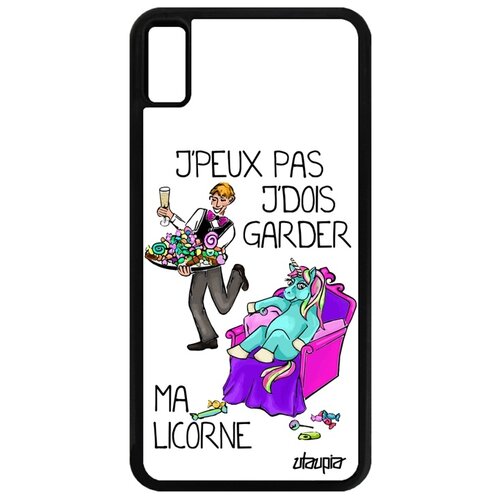 фото Чехол для мобильного apple iphone xs max, "не могу - сижу с единорогом!" шутка анекдот utaupia