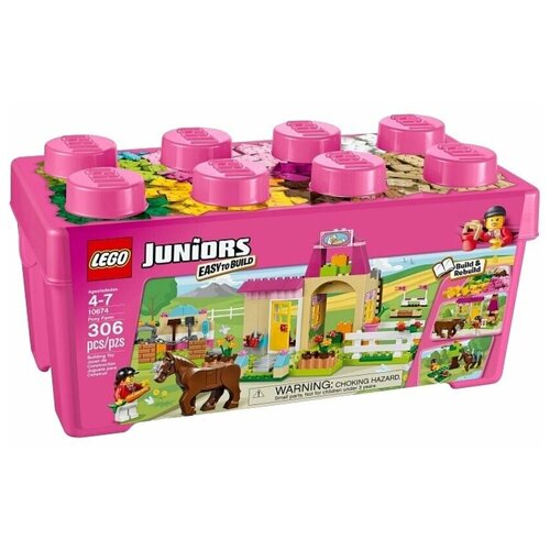 Конструктор LEGO Juniors 10674 Ферма пони, 306 дет. конструктор lego juniors 10758 побег ти рекса 150 дет