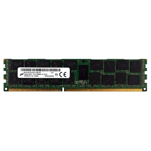 Оперативная память Micron 16 ГБ DDR3 1866 МГц DIMM CL13 MT36JSF2G72PZ-1G9 оперативная память samsung 16 гб ddr3l 1866 мгц rdimm cl13 m393b2g70qh0 cma