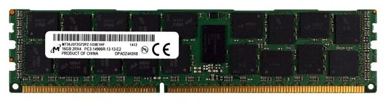 Память Micron DDR3 16GB 1866MHz PC3-14900 ECC REG MT36JSF2G72PZ-1G9E1HE