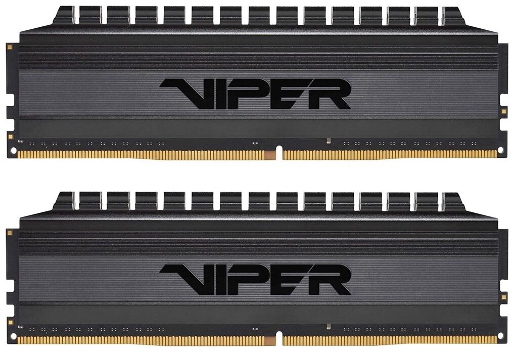 Оперативная память Patriot Viper 4 Blackout DDR4 - 2x 4GB, 3200 МГц, DIMM, CL16, RTL (pvb48g320c6k)