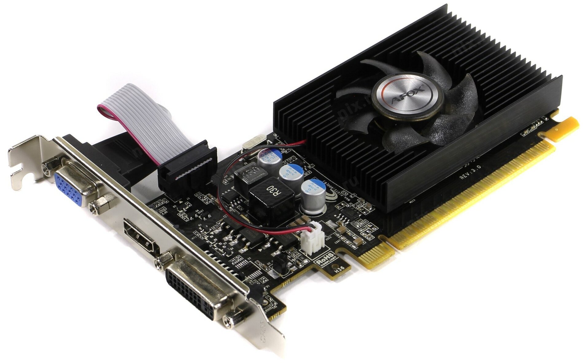 Видеокарта PCI-E Afox AF220-1024D3L2 1GB DDR3 128bit 40nm 625/12000MHz D-Sub/DVI-D/HDMI - фото №2