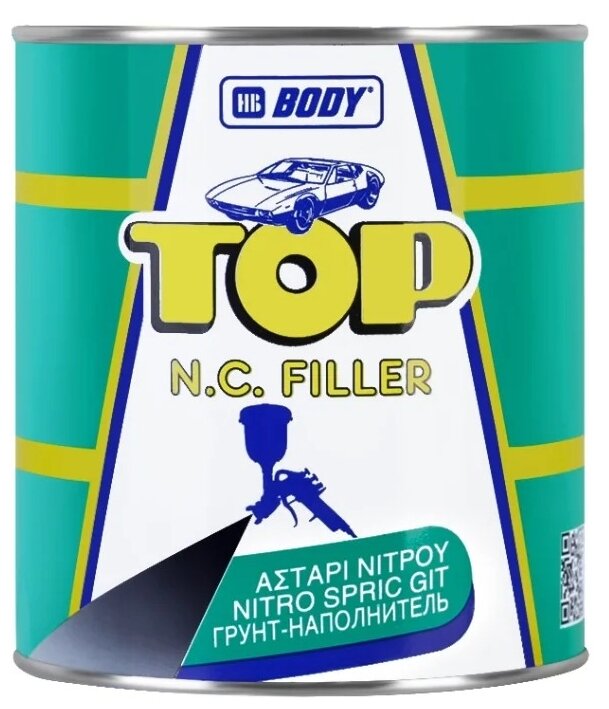 Body Грунт-Наполнитель 968 Top N.C.Filler 1кг.Желтый HB BODY арт. 9680300001