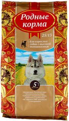 Родные Корма корм для взрослых собак всех пород, с высокой активностью, курица 2,045 кг