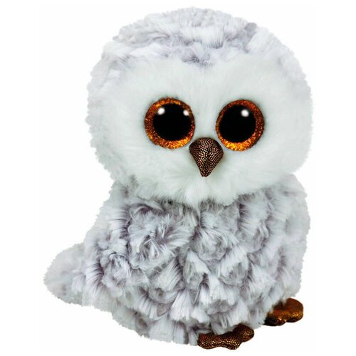 Мягкая игрушка TY Beanie boos Совёнок Owlette, 15 см, белый