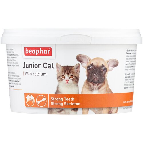 Кормовая добавка Beaphar Junior Cal 200 г 200 мл beaphar beaphar кормовая добавка для котят и щенков порошок 200 г