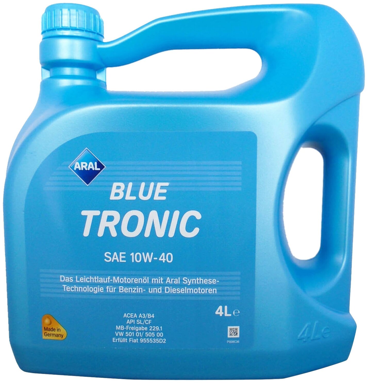 Полусинтетическое моторное масло ARAL Blue Tronic SAE 10W-40