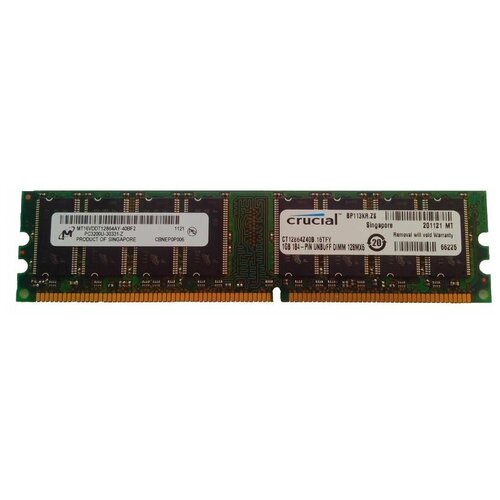 Оперативная память Micron 1 ГБ DDR 400 МГц DIMM CL3