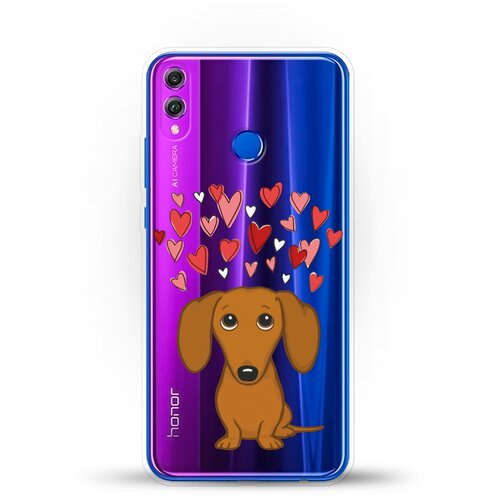 фото Силиконовый чехол любимая такса на honor 8x andy & paul