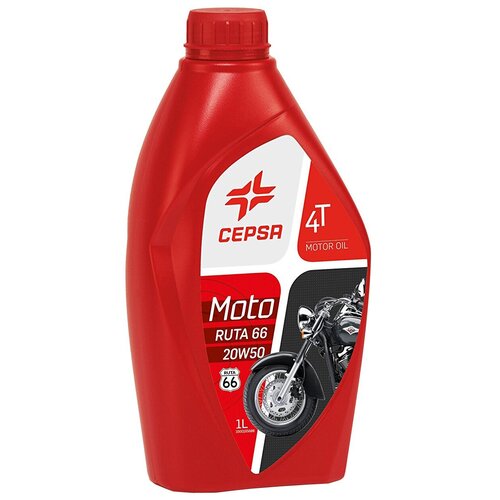 Минеральное моторное масло CEPSA MOTO 4T RUTA 66 20W50, 1 л