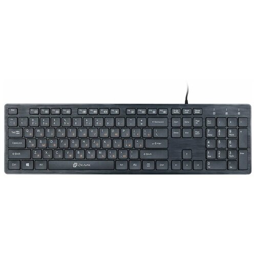 Клавиатура OKLICK 520M2U Black USB черный, английская/русская (ANSI) клавиатура оклик 420mrl черный