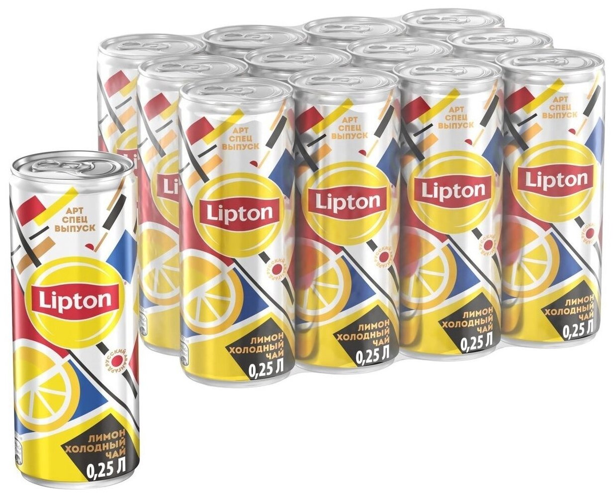 Чай Lipton холодный черный Лимон, банка, 0.25 л, 12 шт. - фотография № 10