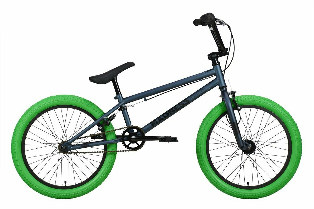 Велосипед Stark Madness BMX 1 (2022) 9" темно-синий/черный/зеленый