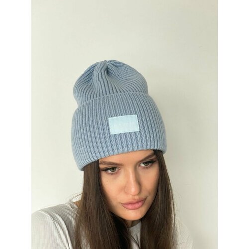 фото Шапка dakota шапка с отворотом, размер onesize, серебряный, синий