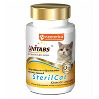 Добавка в корм Unitabs SterilCat для кастрированных котов и стерилизованных кошек таблетки , 120 таб. х 1 уп.