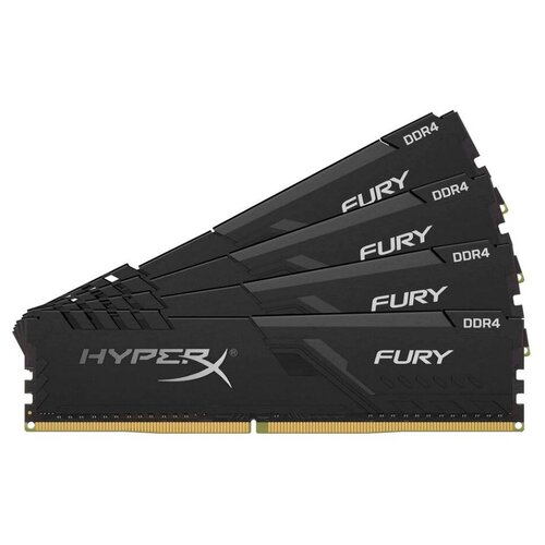 Оперативная память HyperX Fury 64 ГБ (16 ГБ x 4 шт.) DDR4 2400 МГц DIMM CL15 HX424C15FB3K4/64