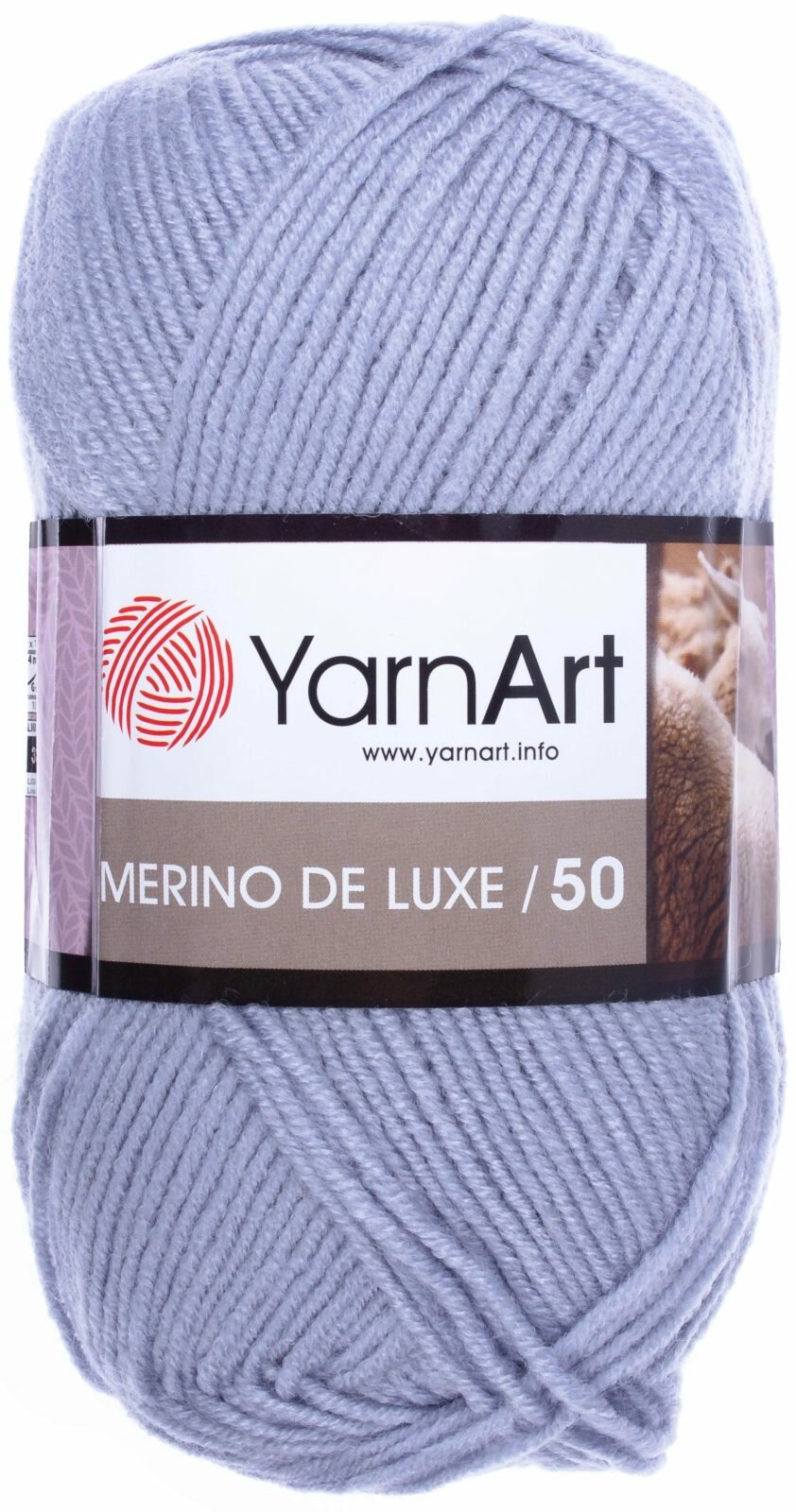 Пряжа Yarnart Merino De LUXE свето-серый (3072), 50%шерсть/50%акрил, 280м, 100г, 1шт
