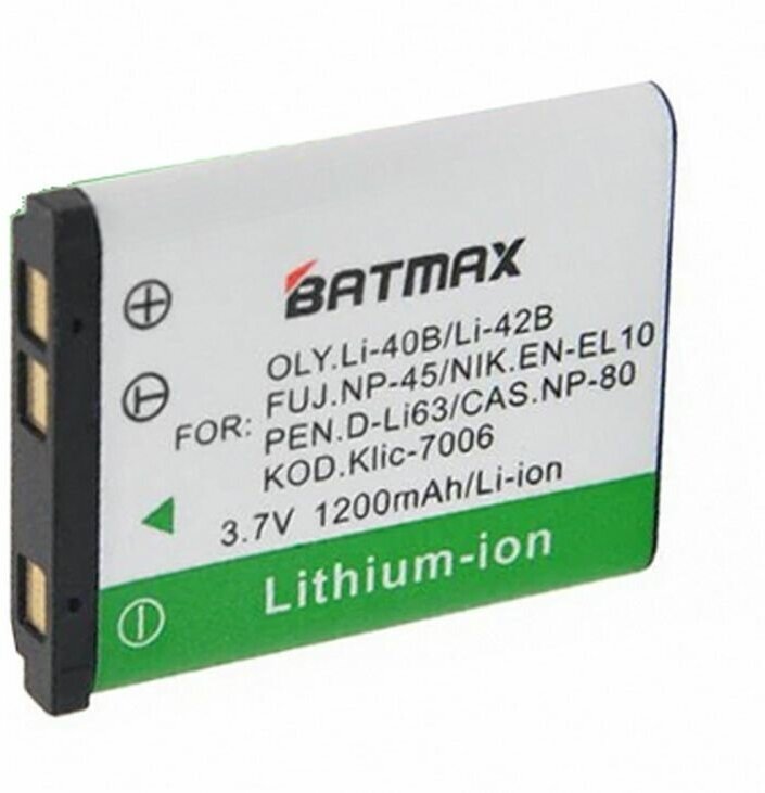 Аккумулятор Batmax LI-40 / Li40 /Li42 / EL10 / FNP 45 для Nikon/Olympus/Fujifilm/Kodak